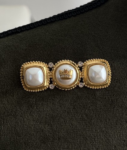 Spilla lingotto oro strass