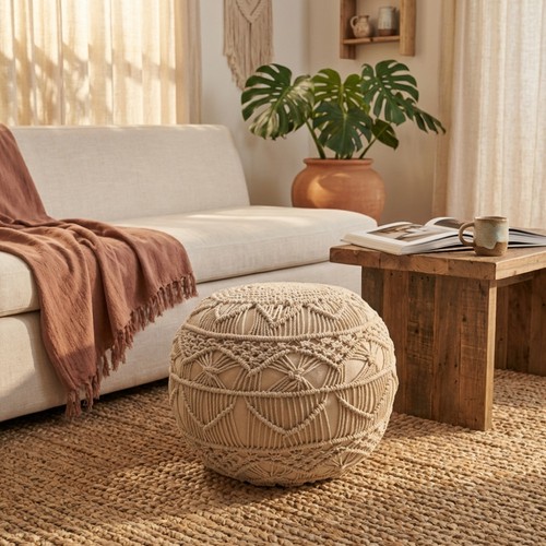 Dechome pouf poggiapiedi tondo - dechome,