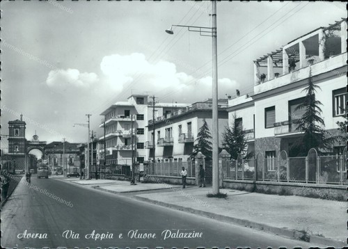 Cr297 cartolina aversa via - cartolina,