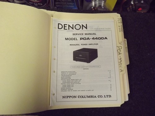 Denon poa 4400a - poa-4400a, manuale