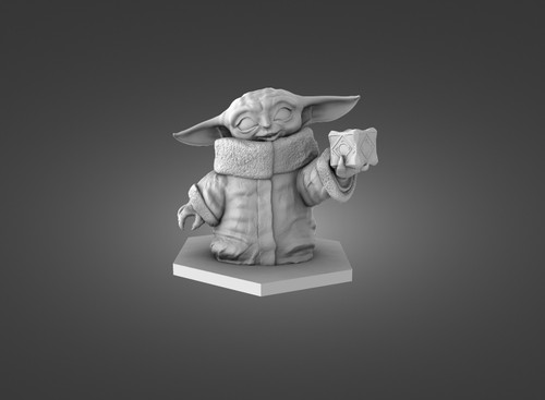 Baby yoda statua modellino - 1,