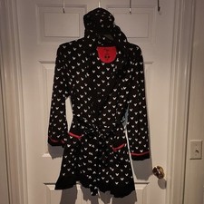 Cravatte Accappatoio Invernale Donna Tg XL Disney Bianco e Nero Topolino