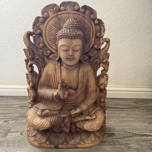 Wooden buddha statue approx - buddha,