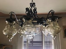 lampadario ferro battuto