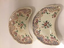 Ceramica Laveno, Coppia Piatti A Mezzaluna Vintage