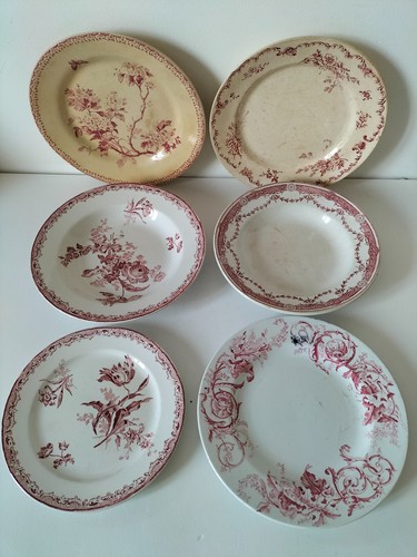 Assiettes anciennes terre de - assiettes,