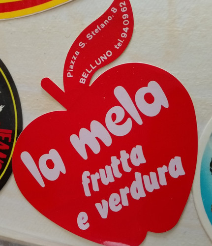 Adesivo mela frutta - adesivo,