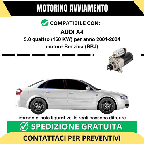 Motorino avviamento audi - avviamento,