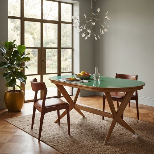 Tavolo vintage ovale rovere - tavolo,