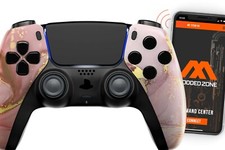 Controller modded personalizzato Purple Marble Smart Rapid Fire compatibile con PS5 FPS