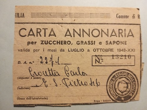 Reggio emilia carta - reggio, annonaria