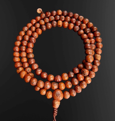 Bodhi seed mala necklace - seed,