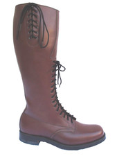 Stivali alti fatti a mano moto equitazione pelle scarpa UK uk 5-13 D,E,EE