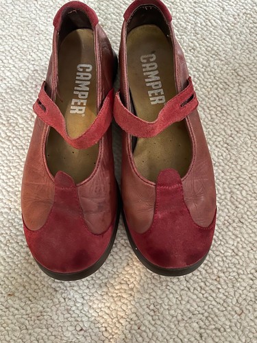 Camper rosso pelle/camoscio