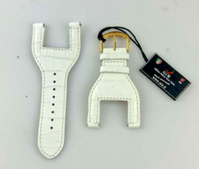 Cinturino Orologio O.I.W. Unisex Bianco 44mm Per Modello Croce Pelle Nuovo