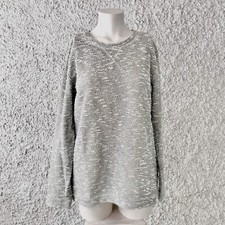 PULLOVER MAGLIONE LUNGO GRIGIO GIROCOLLO DONNA MODA MEZZA STAGIONE