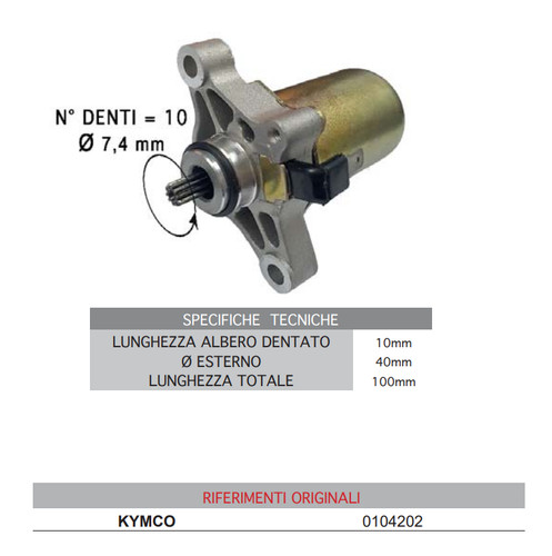 Motorino avviamento kymco - d'avviamento,