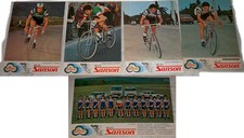 5 CARTOLINE GELATI SANSON SQUADRA MOSER DONADELLO FONTANELLI ANNI 70-80 VINT