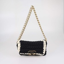 Borsa Chanel nera/bianca media