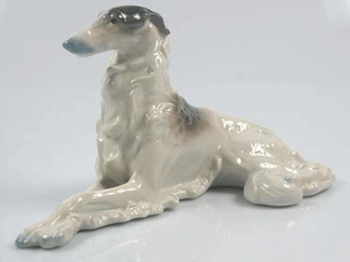 Statuina barsoi porcellana - porcellana, dog