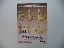advertising Pubblicità 1983 MANIGLIE VALLI E COLOMBO