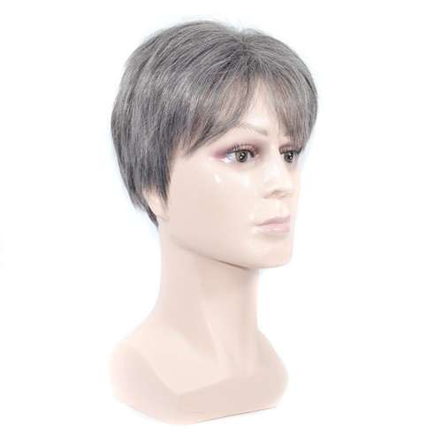 1pc parrucca corta grigio - ,