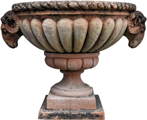 Vaso baccellato teste ariete - vaso,