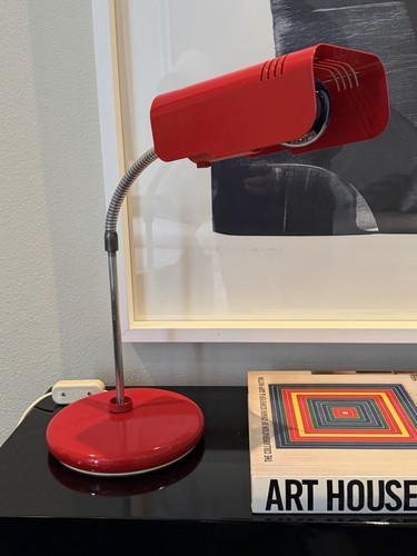 Lampada vintage red gooseneck - lampada,