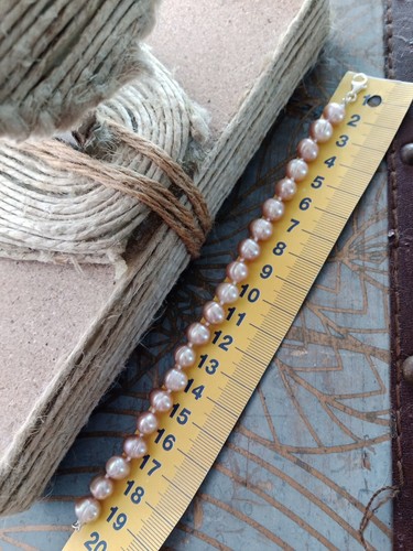 Braccialetto argento 925 perle