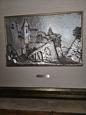 Altorilievo in argento con paesaggio di Ottaviani dal Titolo "lLa Salita"