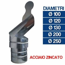 CAPPA GIREVOLE A PAPPAGALLO FUMAIOLO PER CANNA FUMARIA ACCIAIO ZINCATO 16106V