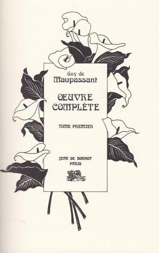 Maupassant oeuvre complète - maupassant,