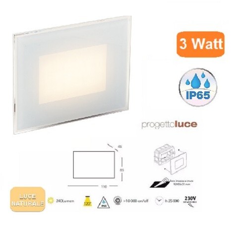 Segnapasso faretto led - faretto, 3w