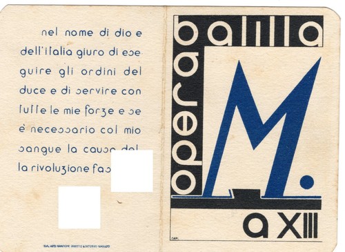 Tessera opera nazionale - tessera,