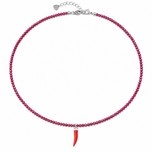 Collana con cristalli - con, di