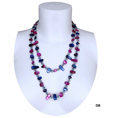 Blu fucsia collana madreperla - collana,