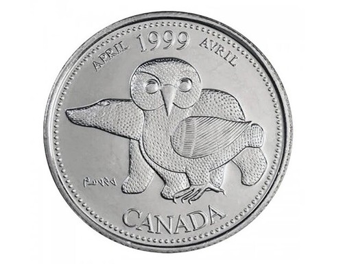 1999 canadian cent april - canadian, 25
