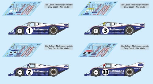 Decals porsche 956c mans - 956c, le