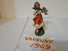 PRESEPE STATUINE DONNA CON LANTERNA IN PASTA CM 10X5
