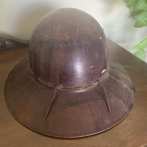 Vintage mining helmet brown - vintage,
