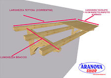 Pensilina tettoia in legno  lamellare per porte e finestre in kit varie misure