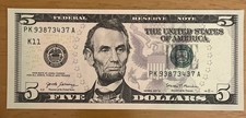 Banconote 5 $ Dollari USA