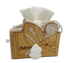 Bomboniere Cresima Scatola Legno Sacchetto Mitria Gessetto