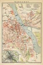 1897 antica mappa topografica - antica,