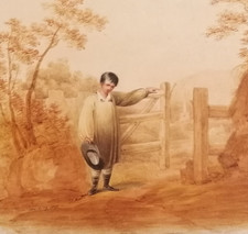 Coppia di acquerelli antichi