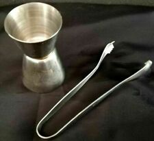 Set Pinza per ghiaccio e misurino Shot Jigger - Cocktail Barman Stainless Steel