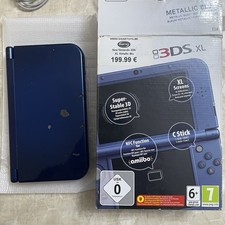 New Nintendo 3DS XL Blau Metallic Completo Di Scatola E Caricatore