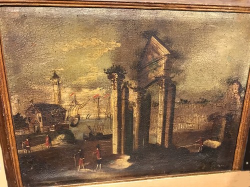 Marina antico dipinto olio - marina,,