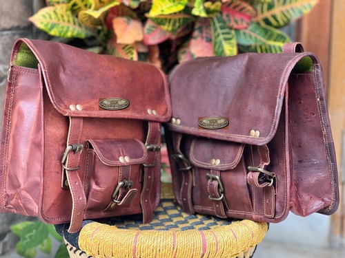 Marsupio pelle pieno fiore - pelle,