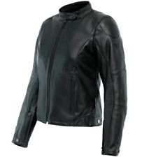 GIACCA MOTO DONNA PELLE DAINESE ELECTRA LADY LEATHER JACKET NERO BLACK TG 52